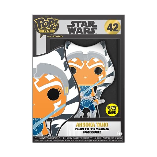 Funko Large Enamel Pin STAR WARS: CLONE WARS - Ahsoka Tano - AHSOKA Emaille-Nadeln - Niedliche Brosche Zum Sammeln - Für Rucksäcke & Taschen - Geschenkidee - Offizielle Handelswaren von Loungefly