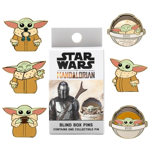 Loungefly - Disney - Star Wars - The Mandalorian - Grogu (The Child, Baby Yoda) - Blind Enamel Pin Purchase - The Mandalorian Emaille-Nadeln - Niedliche Brosche Zum Sammeln - Für Rucksäcke & Taschen von Funko