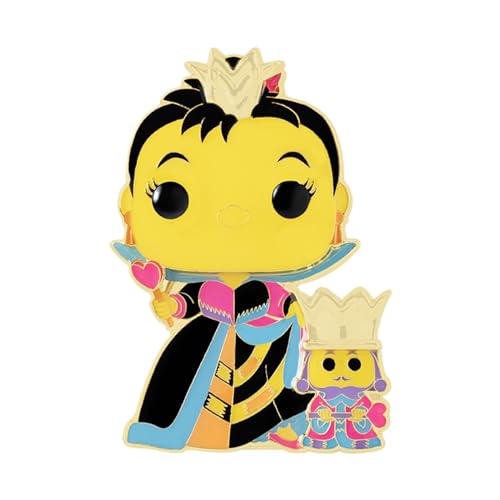 Loungefly POP! Large Enamel Enamel Pin DISNEY ALICE: Queen Of Hearts And King - Alice In Wonderland Emaille-Nadeln - Niedliche Brosche Zum Sammeln - Für Rucksäcke & Taschen - Geschenkidee von Funko