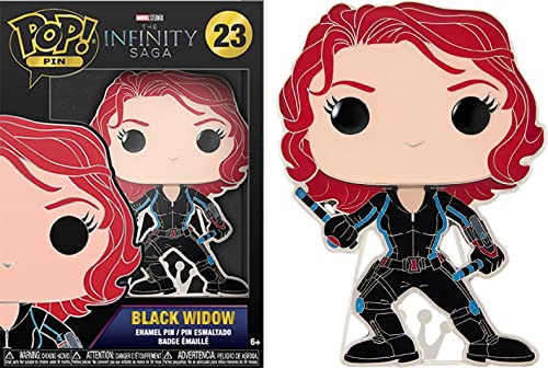 Funko Pop! Large Enamel Pin Marvel Infinity Saga: Black Widow - Black Widow - Avengers Infinity War Emaille-Nadeln - Niedliche Brosche Zum Sammeln - Für Rucksäcke & Taschen - Movies Fans von Funko