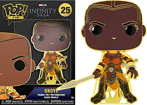 Loungefly POP! Large Enamel Enamel Pin MARVEL INFINITY SAGA: OKOYE - Okoye - Avengers Infinity War Emaille-Nadeln - Niedliche Brosche Zum Sammeln - Für Rucksäcke & Taschen - Geschenkidee - Movies Fans von Funko