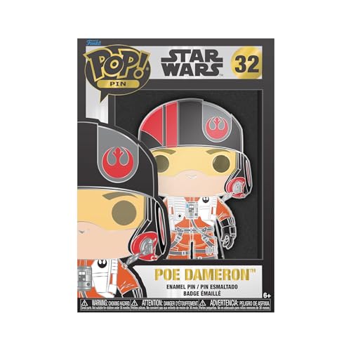 Loungefly POP! Large Enamel Enamel Pin STAR WARS: Poe Dameron - Star Wars Emaille-Nadeln - Niedliche Brosche Zum Sammeln - Für Rucksäcke & Taschen - Geschenkidee - Offizielle Handelswaren von Funko