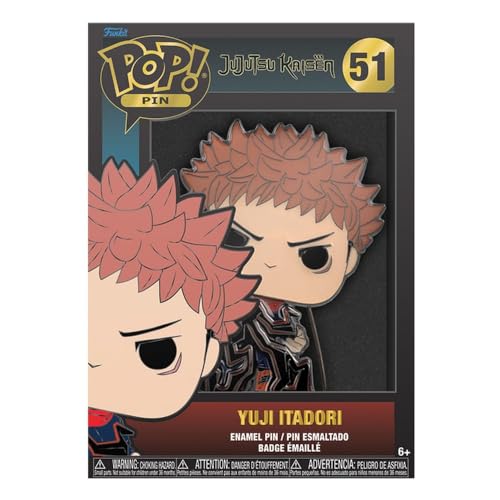 Loungefly POP! Large Enamel Pin ANIME: Jujutsu Kaisen - Yuji Itadori Chase GROUP SKU Emaille-Nadeln - Niedliche Brosche Zum Sammeln - Für Rucksäcke & Taschen - Geschenkidee - Anime Fans von Funko