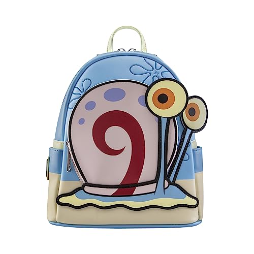 Loungefly SpongeBob Schwammkopf - Sponge Bob Gary - Rucksack - Spongebob - Amazon-Exklusiv - Premium-Vegan-Leder - Geschenkidee - Offizielle Merchandise - für Jungen, Mädchen, Männer und Frauen von Funko