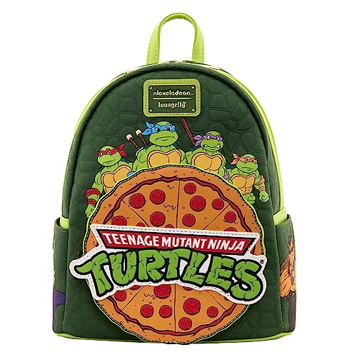 Loungefly Teenage Mutant Ninja Turtles - (Teenage Mutant Ninja Turtles (TMNT) ) - Retro - Rucksack - TMNT Retro/Klassik - Amazon Exklusiv - Premium Vegan Leder - Geschenkidee - Offizielle Merchandise von Funko