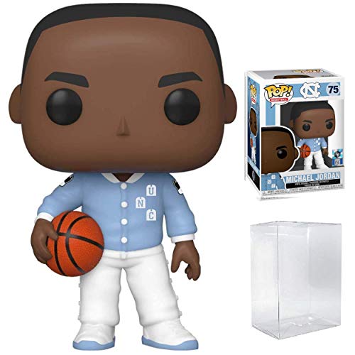 Michael Jordan North Carolina Tar Heels Warm Ups #75 Pop Sports Action Figure (Bundled with Ecotek Pop Protector to Protect Display Box) von Funko