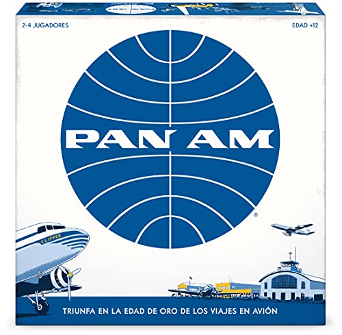 PAN AM Lustiges Strategie-Brettspiel für die ganze Familie - Spanische Sprache - Enthält 52 Flugzeug-Miniaturen aus 4 verschiedenen Fluglinien-Epochen (ab 12 Jahren) Ideal für 2-4 Spieler von Funko