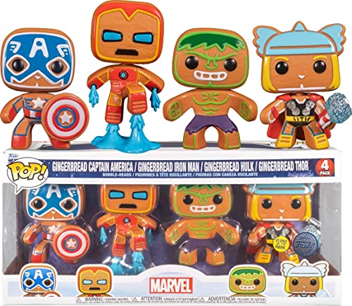 POP! 4 Pack Captain America & Iron Man & Hulk & Thor (Marvel) Special Edition (Glows in The Dark) von Funko