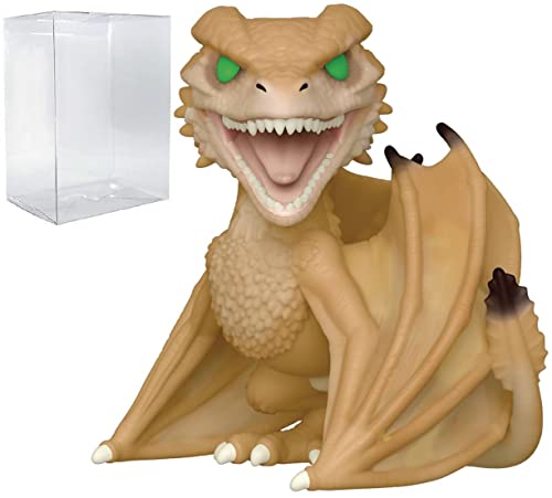 POP House of Dragon – Syrax Funko Pop! Vinyl-Figur (gebündelt mit kompatibler Pop-Box-Schutzhülle), mehrfarbig, 9,5 cm von Funko