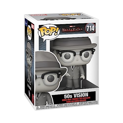 Funko Pop! Marvel: WandaVision - Vision 50s - Schwarz & Weiß - 1/6 Quote Für Seltene Chase-Variantease - Vinyl-Sammelfigur - Geschenkidee - Offizielle Handelswaren - TV Fans - Modellfigur Für Sammler von Funko