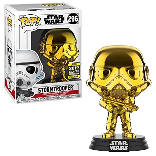 Star Wars Funko – 37653 Chrome Stormtrooper – 2019 Galactic Convention – Vinyl Figur, 9cm (UK Exclusive) von Star Wars