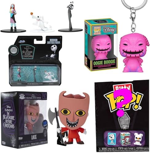 The Bride Figure Corpse Emily Can Vinyl Soda Bundled NBC Skellington Pocket Pop! + Nightmare Before Christmas King Sticker + Thrills & Chills Clip Hanger Movie Blind Bag Pack 4 Items von Funko