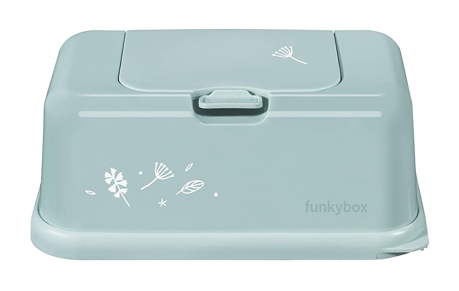 Funkybox Aufbewahrungsbox Feuchttücher Leaves, Mint von Funkybox