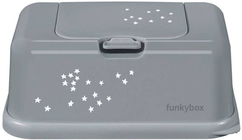 Funkybox Aufbewahrungsbox Feuchttücher Little Stars, Grau von Funkybox