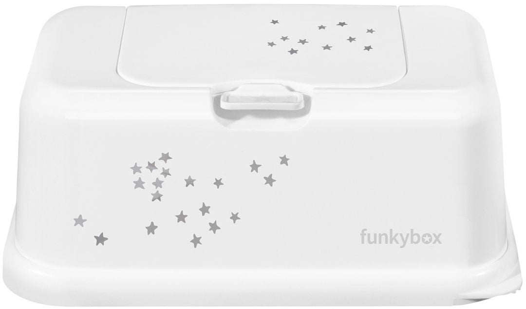 Funkybox Aufbewahrungsbox Feuchttücher Little Stars, White von Funkybox