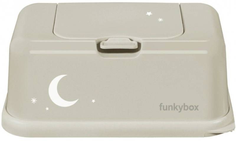 Funkybox Aufbewahrungsbox Feuchttücher Mond, Khaki von Funkybox