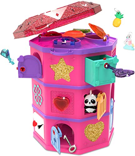 FUNLOCKETS S19700 Secret Surprise Escape Game Treasure Hunt Tower, Find The Jewels, Make Your Own Charms, Exciting Puzzle and Jewellery Box, Aged 6 Years Plus, Multi von FUNLOCKETS