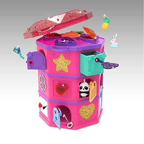 FUNLOCKETS S19700 Secret Surprise Escape Game Treasure Hunt Tower, Find The Jewels, Make Your Own Charms, Exciting Puzzle and Jewellery Box, Aged 6 Years Plus, Multi von FUNLOCKETS