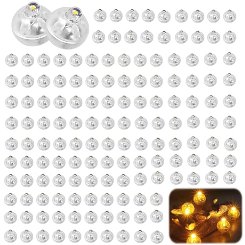 150 Stück LED-Ballons Lichter, Mini Led Licht, Runde LED Ballonlichter, Warmweiß Hochzeit Licht, Bunte Blinkende Party Licht für Papierlaterne Weihnachten Geburtstag Karneval Bar Klub Dekor von Funmo