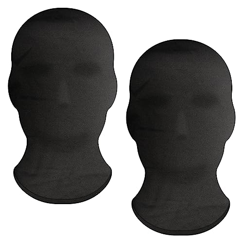 Funmo 2 Stück Vollgesichtsmaske Halloween Spandex Vollgesichtsmaske Unisex Gesichtslose Maske für Halloween party Kostüm cool und trendy -Schwarz von Funmo