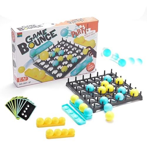 Funmo Bounce Off Party Game,Bounce Off Game Desktop Hüpfball mit 16 Bällen,Bouncing Ball Tischspiel,Jumping Ball Tabletop Ping Pong Spielballspiel,Interaktive Spiele für Familie und Party von Funmo