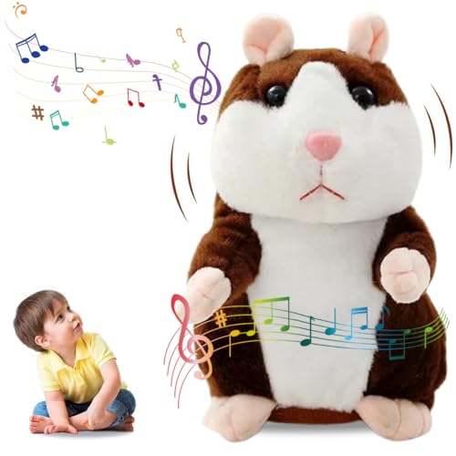 Funmo Sprechender Hamster Spielzeug Wiederholt Sprechende Hamster Wiederholt Hamster Spielzeug 16Cm Plüsch Hamster Sprechen Plüschiger Spielzeugelektronik, Hamsterspielzeug Sage Für Kids von Funmo