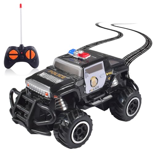 Polizeiauto Ferngesteuert mit Licht, Ferngesteuertes Auto ab 3 4 5 6 Jahre, Robust Mini RC Auto Offroad, Spielzeug Mädche Jungen für Kinder ab 3 Jahren von Funmo