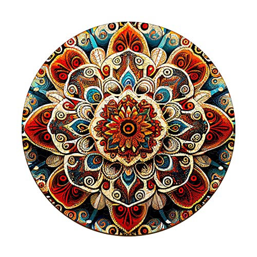 Funnli Holzpuzzles für Erwachsene und Kinder,Einzigartige Pflanze Holz-Puzzle (Mandala-6), Puzzle aus Pflanzen (S-8.2 * 8.2in-100 Stücks) von Funnli