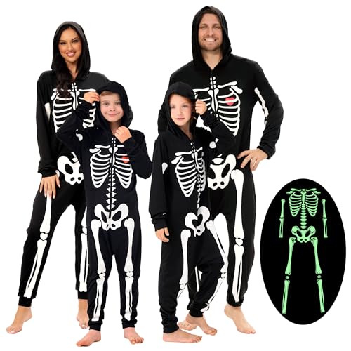 Funnlot Skelett Kostüm Damen,Halloween Kostüm Damen Skelett Jumpsuit Gruselig Kostüm für Halloween Cosplay von Funnlot