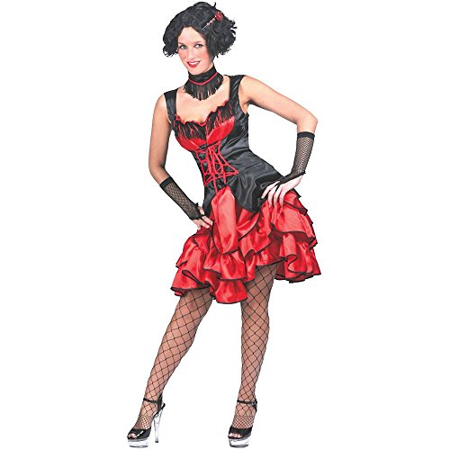 Can Can Lady Saloon Dame Kleid mit Halsschmuck 40/42 502040 von Funny Fashion