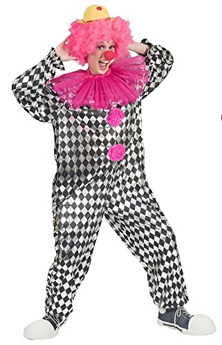 Clown Peppi Kostüm für Damen - Schwarz Weiß - Lustige Pierrot Harlekin Verkleidung zum Thema Zirkus Manege von Funny Fashion