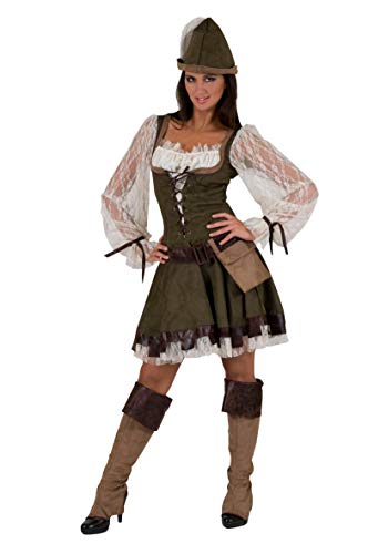 Funny Fashion Robin Hood-Outfit Kostüm mit Hut, Gürtel, Tasche und Stall von Funny Fashion