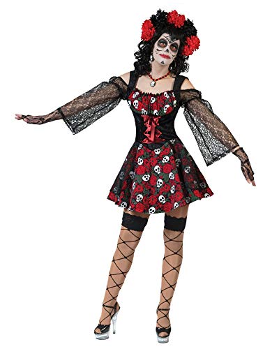 Generique - Dìa de los Muertos Piratin Halloween Kostüm für Damen von Funny Fashion