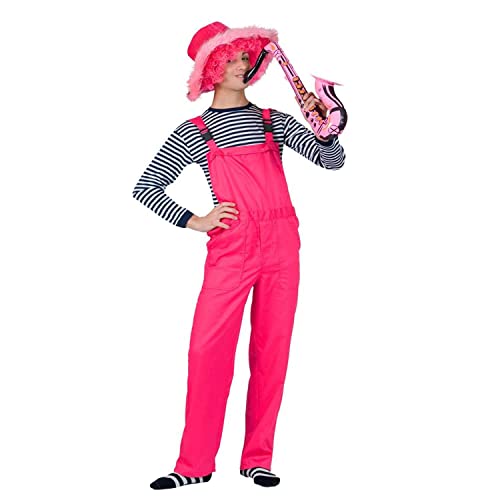 Generique - Latzhose Erwachsenen-Overall in Neonpink - M von Funny Fashion