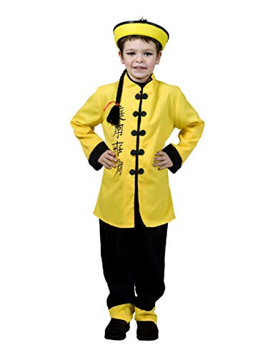 Kinderkostüm Chinese Größe 152 Tunika gelb Hose Asiaten Kostüm China Fasching von Funny Fashion