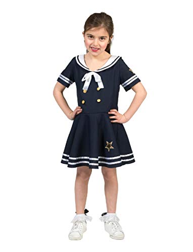 Kost?m Sailorgirl Aafje Kind Gr??e 128 Kinderkost?m M?dchenkost?m Matrosenkleid Kleid Marine Seemann Pierro's Kost?m von Funny Fashion