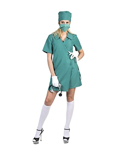 Kostüm Chirurgin Größe 40/42 / Damen Ärztin Arztkostüm Doktorin Doktor Krankenhaus Blau Grün Karneval Fasching Pierro's von Funny Fashion