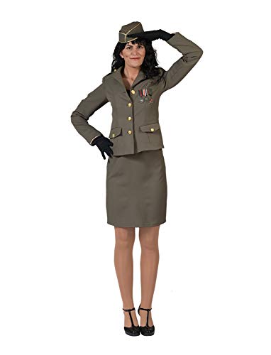 Kostüm Offiziersdame Nessa Größe 36/38 Damen Militär Soldatin Uniform Khaki Offizier Karneval Fasching Pierro's von Funny Fashion