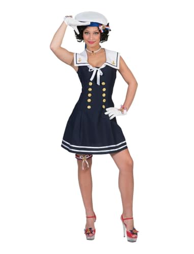 Kostüm Sailorgirl Aafje Größe 36/38/Matrose Matrosin Matrosenkostüm Damen Segeln Kapitänin Schiffe Karneval Fasching Pierro's von Funny Fashion