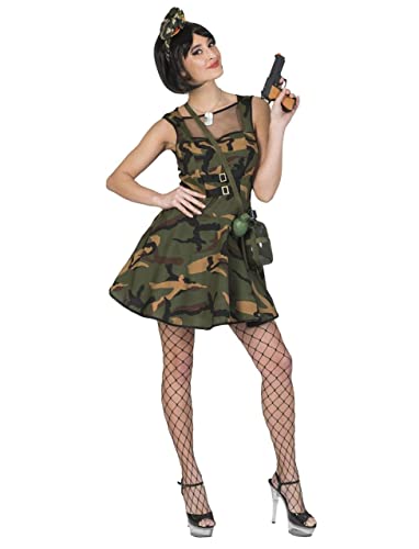 Kostüm Soldatin Hanna Größe 40/42 Damen Militär Gefreite Tarnfarben Camouflage Karneval Fasching Pierros von Funny Fashion