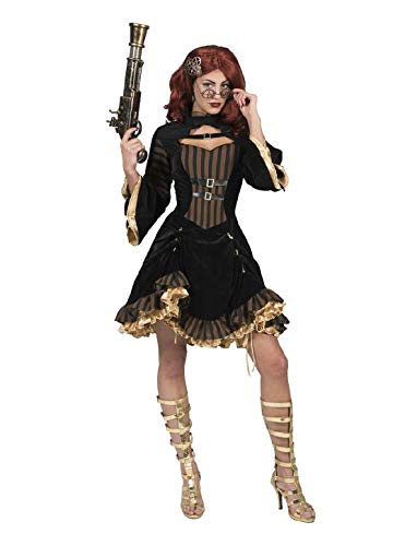 Kostüm Steampunk Dame Violet Größe 40/42 / Schwarz Gold Kleid Damenkostüm Steampunkkostüm Karneval Fasching Pierro's von Funny Fashion