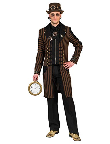 Kostüm Steampunk Herr Humphrey Größe 52/54 / Herren Anzug Schwarz Gold Steampunkkostüm Karneval Fasching Pierro's von Funny Fashion