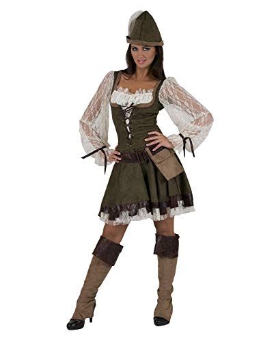 Pierros Kostüm Lady Marian Robin Hood Damenkostüm Kleid Hut Gürtel mit Tasche Beinstulpen Größe 36 von Funny Fashion