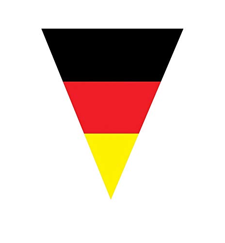 Wimpelkette Deutschland Flagge 5 m Länge mit 10 Wimpeln von Funny Fashion