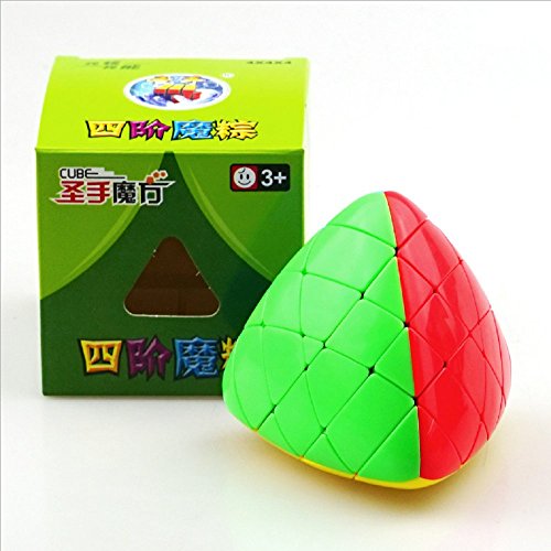 FunnyGoo Shengshou Mastermorphix 4x4 Magie Zongzi Würfel Glatte Geschwindigkeit Twist Puzzle Cube Magic Cube Multicolor Stickerless + Ein Cube Stand von FunnyGoo