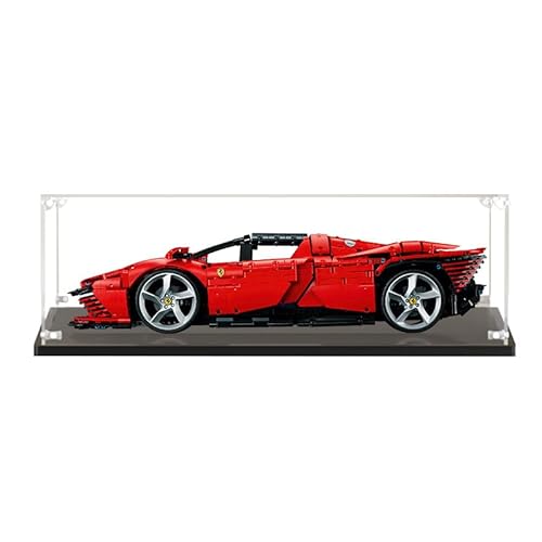 Funshake Acryl Vitrine Kompatibel Mit Lego 42143 Technic Ferrari Daytona SP3, Schaukasten Showcase Staubdichte Display Case für Lego 42143 - Nicht Enthalten Modellbausatz von Funshake