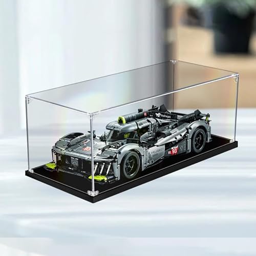 Funshake Acryl Vitrine Kompatibel Mit Lego 42156 Technic Peugeot 9X8 24H Le Mans Hybrid Hypercar, Schaukasten Showcase Staubdichte Display Case für Lego 42156 - Nicht Enthalten Modellbausatz von Funshake