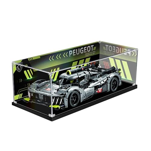 Funshake Acryl Vitrine Kompatibel Mit Lego 42156 Technic Peugeot 9X8 24H Le Mans Hybrid Hypercar, Schaukasten Showcase Staubdichte Display Case für Lego 42156 - Nicht Enthalten Modellbausatz von Funshake