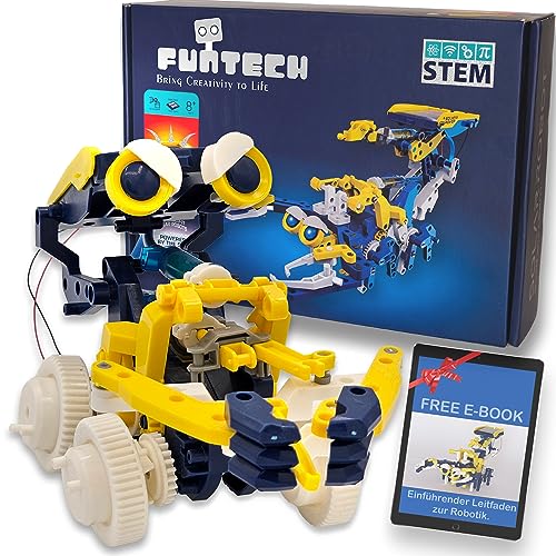 FUNTECH Solar Roboter 12 in 1 für Kinder ab 8 Jahren und älter, Lernspielzeug, Roboter bausatz, STEM Lern- und Wissenschaftsbaukasten, Geschenke für Jungen und Mädchen (231 STÜCK) von FUNTECH