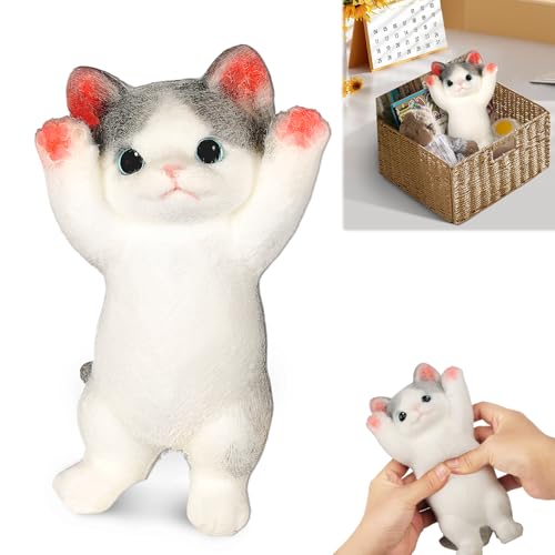 Squishy Katze Toy, 20x10cm Katzen Quetschspielzeug Squishy Spielzeuge Stress Relief Squeeze Spielzeug Katze Squishy Toys Niedlich Anti Stress Spielzeug Squishy für Kinder und Erwachsene von Funtery